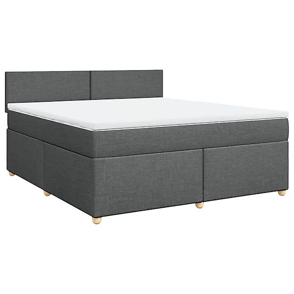 vidaXL Boxspringbett mit Matratze Dunkelgrau 180x200 cm Stoff 3286753 günstig online kaufen