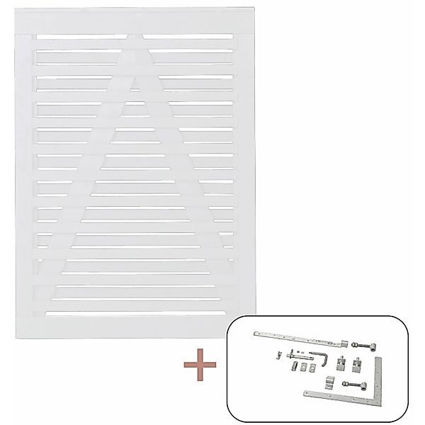 Einzeltor Osaka Nadelholz Weiß 100 cm x 136 cm günstig online kaufen