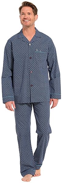Robson Schlafanzug Herren Pyjama geknöpft (2 günstig online kaufen