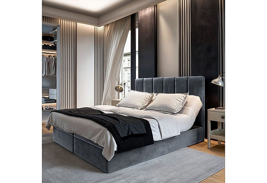 Masseno Boxbett BARINO 160x200 cm mit Bonell Matratze und Topper günstig online kaufen