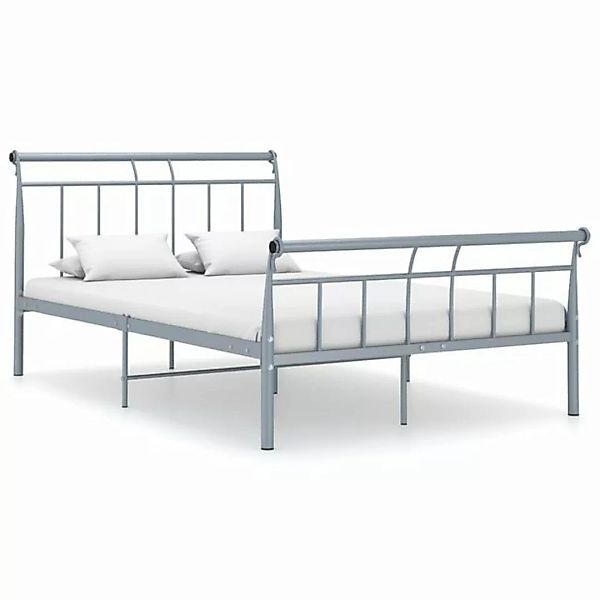 furnicato Bett Bettgestell Grau Metall 120x200 cm günstig online kaufen