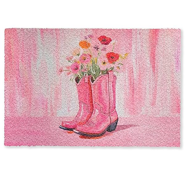 MuchoWow Fußmatte Rosa - Blumen - günstig online kaufen