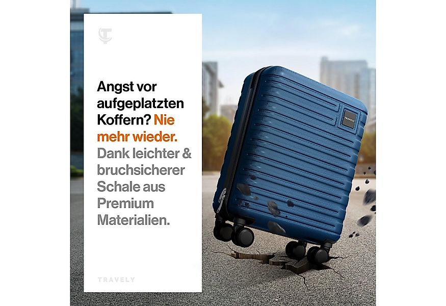 Travely Koffer Polycarbonat Handgepäck Koffer 55x40x20cm - für Ryanair Luft günstig online kaufen