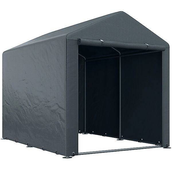 Outsunny Garagenzelt 1,6 x 2,18 x 1,72m mit UV-Schutz Dunkelgrau günstig online kaufen