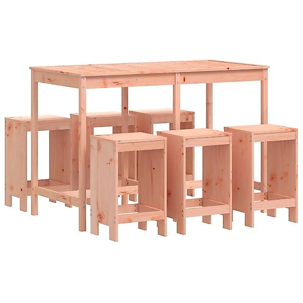 vidaXL 7-tlg Gartenbar-Set Massivholz Douglasie Modell 3 günstig online kaufen