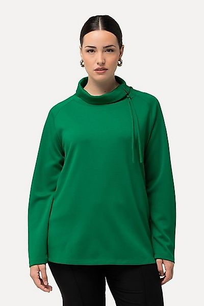 Ulla Popken Sweatshirt Sweatshirt Modalmix Stehkragen Zipper Langarm günstig online kaufen