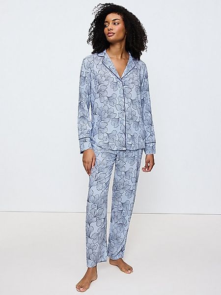 Triumph Pyjama Boyfriend Fit (2 tlg) entspannte Passform - Paspelierung - a günstig online kaufen