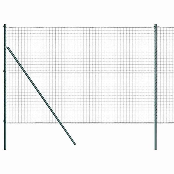 vidaXL Zaun mit Pfosten Grün 1,6 x 10 m Stahl und PVC 3350278 günstig online kaufen