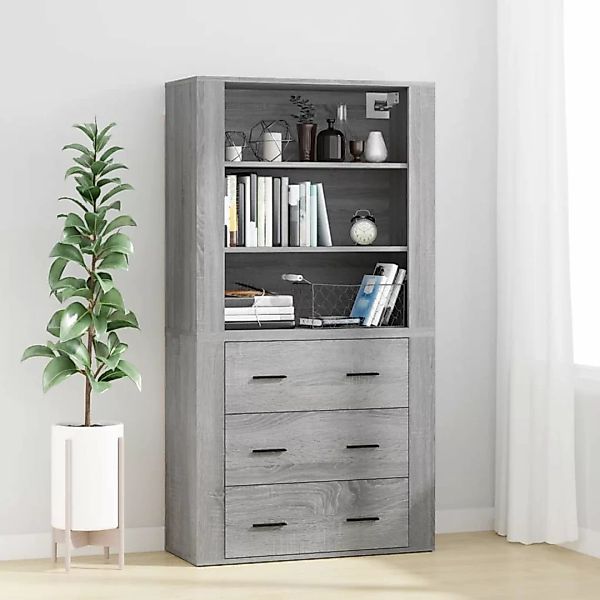 vidaXL Highboard Highboard Grau Sonoma Holzwerkstoff günstig online kaufen