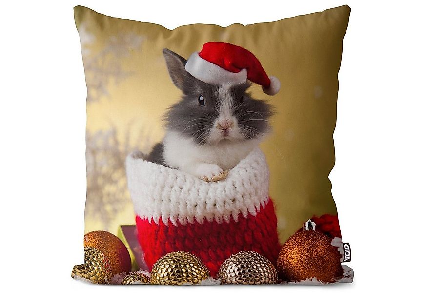 VOID Kissenbezug, (1 Stück), Hase Haustier Weihnachten Winter Nikolaus Schm günstig online kaufen
