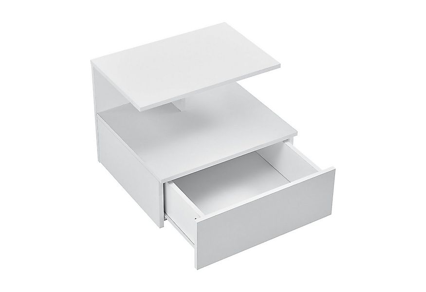 en.casa Wandboard, »Amberg« Nachttisch hängend 40x35x31 cm Weiß günstig online kaufen