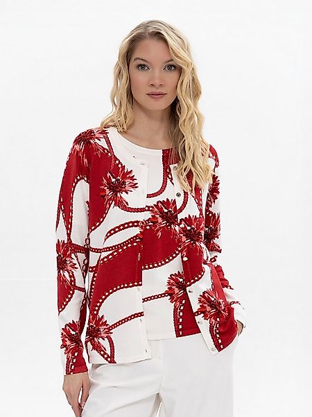 Passioni 2-in-1-Strickjacke Twinset mit Ornamenten-Muster günstig online kaufen