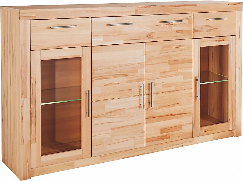 VOGL Möbelfabrik Highboard "Toronto", opt. Glastüren, teilmassiv, Rahmenopt günstig online kaufen