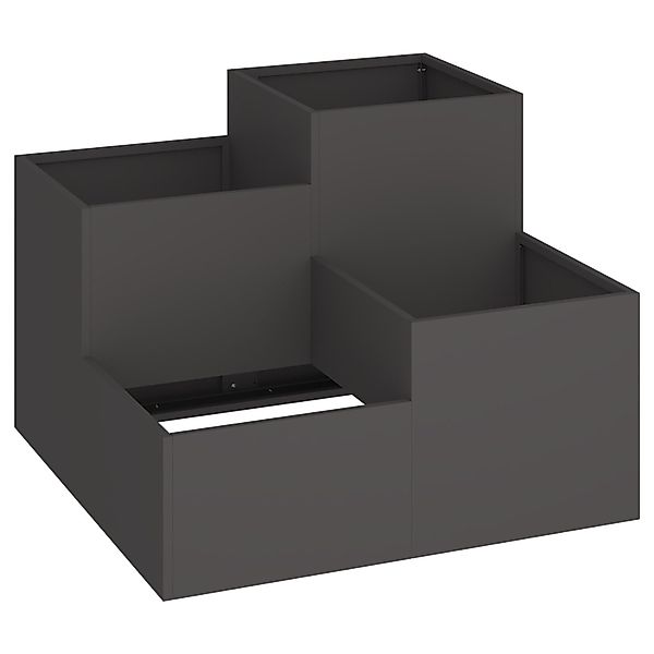 vidaXL Blumentopf Pflanzkübel 100x100x60 cm Schwarz günstig online kaufen