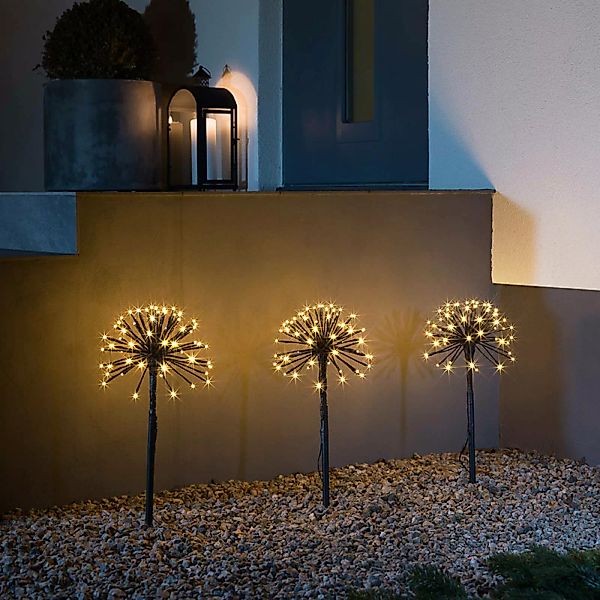 LED-Dekoleuchte drei Pusteblumen mit Erdspieß IP44 günstig online kaufen