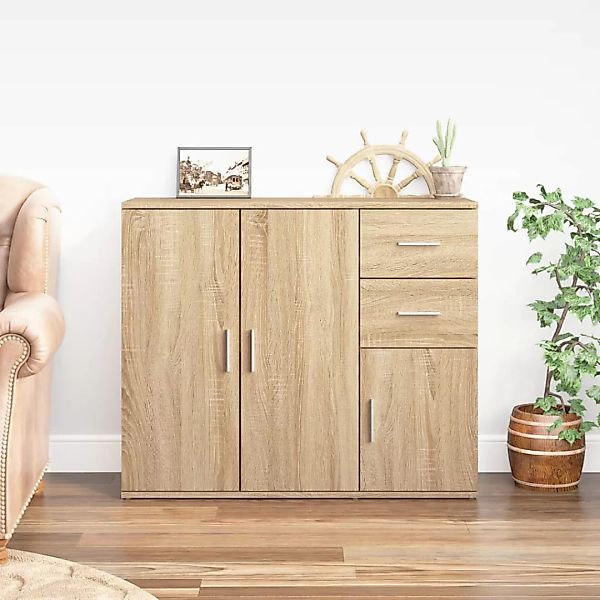 Vidaxl Sideboard Sonoma-eiche 91x29,5x75 Cm Holzwerkstoff günstig online kaufen
