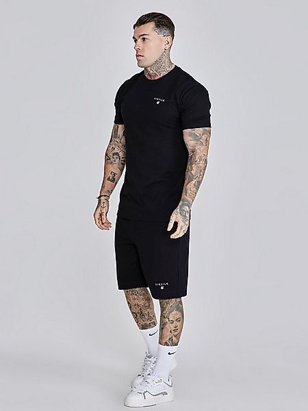 Siksilk T-Shirt & Shorts SikSilk Herren Schwarzes T-Shirt und Shorts Set günstig online kaufen