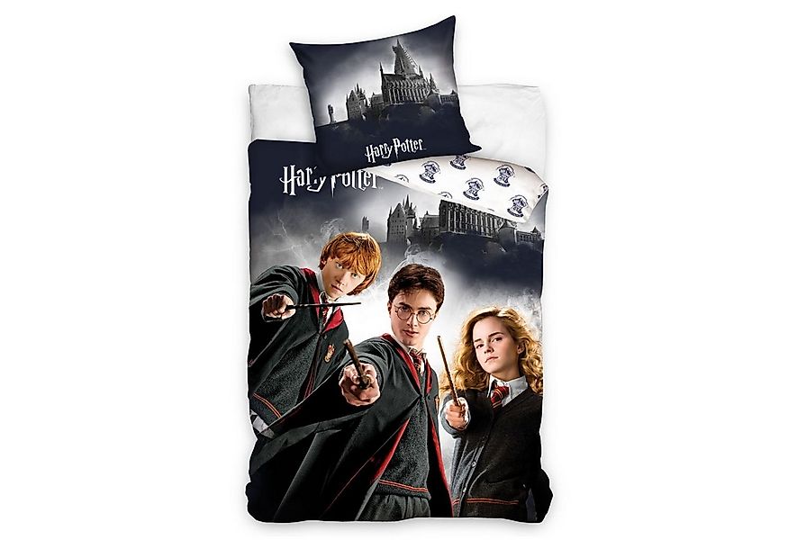 MTOnlinehandel Bettwäsche Harry Potter 135x200 + 80x80 cm 2 tlg., 100 % Bau günstig online kaufen