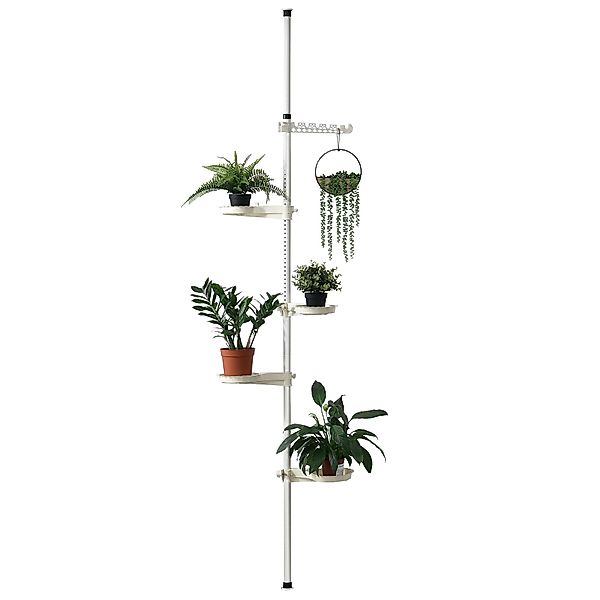 en.casa Blumenständer, Aero Teleskop Blumenregal 110-305cm, günstig online kaufen