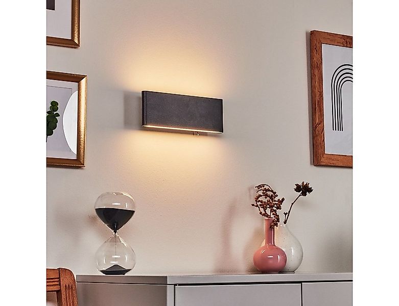 hofstein Wandleuchte LED Flur Strahler Schalter schwarz UpDown Wand Lampe W günstig online kaufen