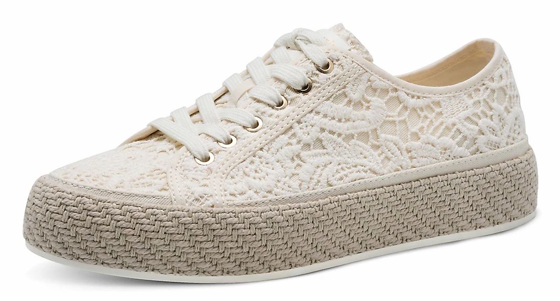 Tamaris Plateausneaker, Freizeitschuh, Halbschuh, Schnürschuh mit Häkelappl günstig online kaufen