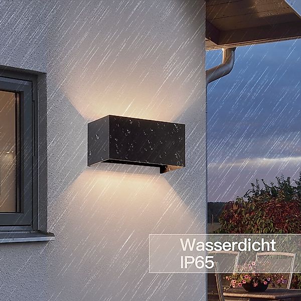 Nettlife LED Wandleuchte Aussen Schwarz Up günstig online kaufen