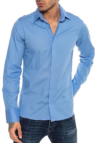 RedBridge Langarmhemd in Slim Fit – Kentkragen, Unifarben, Eleganter & Zeit günstig online kaufen