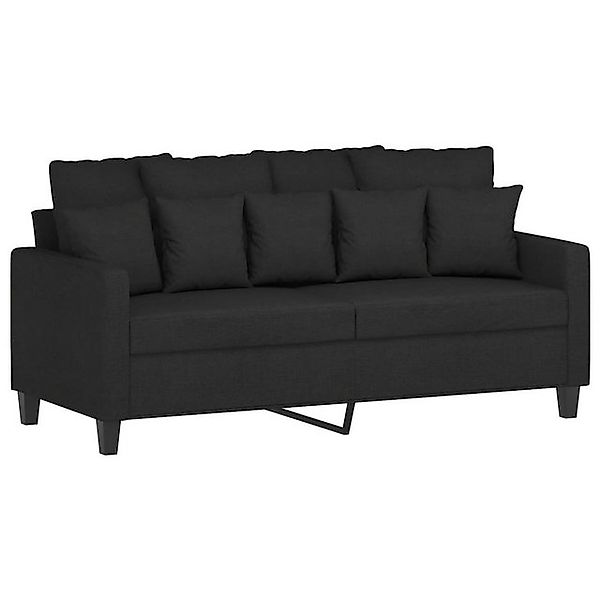 vidaXL Sofa, 2-Sitzer-Sofa Schwarz 140 cm Stoff günstig online kaufen