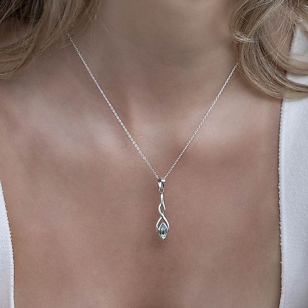 Materia Kettenanhänger Abalone Perlmutt Edelstein Anhänger günstig online kaufen
