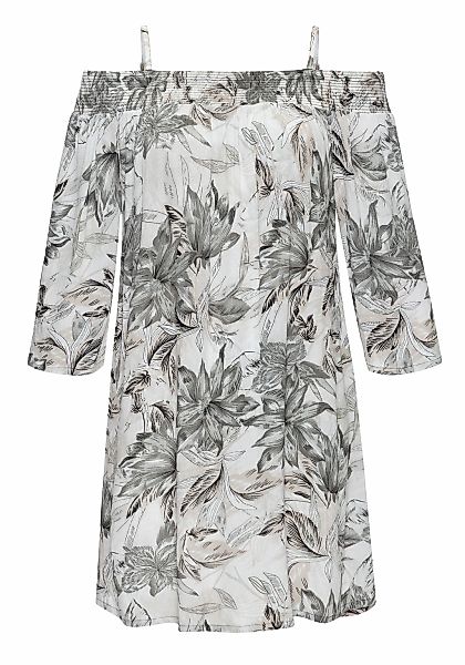 Vivance Off-Shoulder-Kleid mit Allover-Print und Carmenausschnitt günstig online kaufen