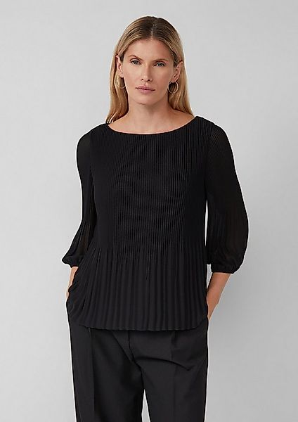 s.Oliver Kurzarmbluse Bluse Plisseebluse mit 3/4-Arm günstig online kaufen