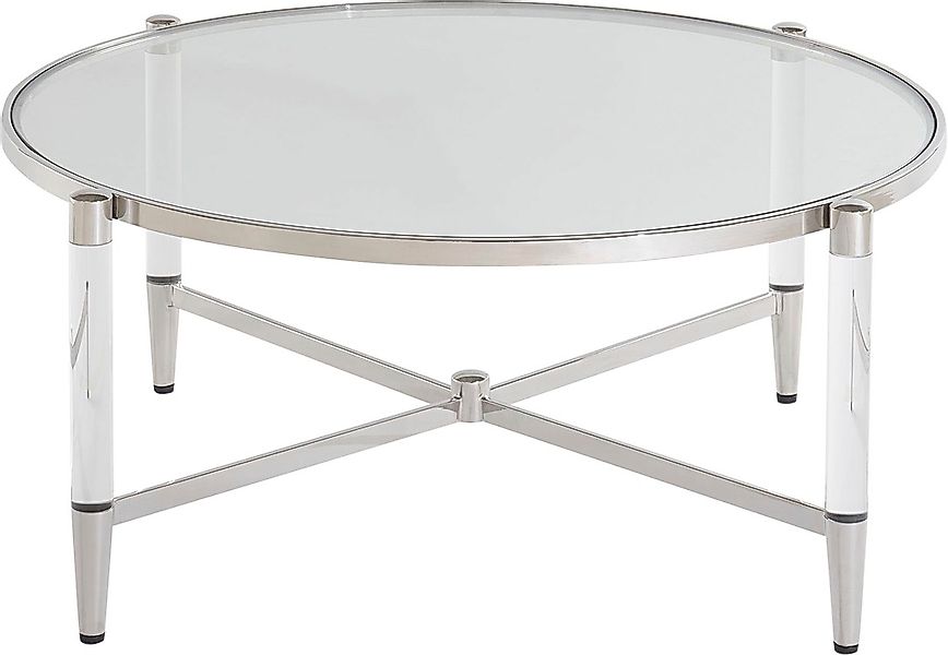 Leonique Couchtisch »Couchtisch Marilyn«, Couchtisch, rund, Glas, Acryl/Ede günstig online kaufen