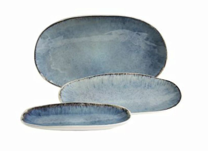 MÄSER Servierplatten-Set, Steinzeug Frozen blau günstig online kaufen