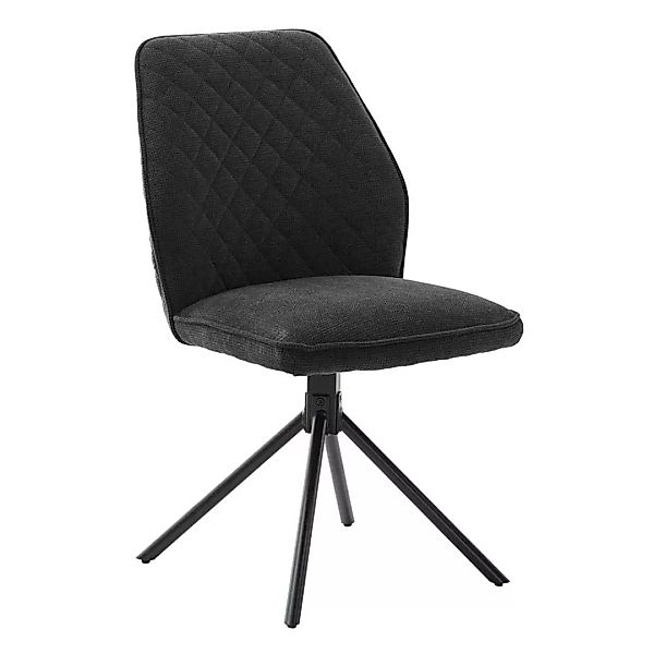 Moderne Esstisch Stühle in Anthrazit und Schwarz drehbar (2er Set) günstig online kaufen