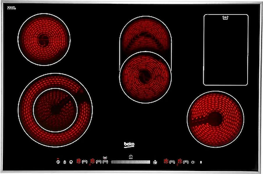 BEKO Elektro-Kochfeld "HIC 85502 TX" Slide-Touch Tasten: Steuern durch dire günstig online kaufen