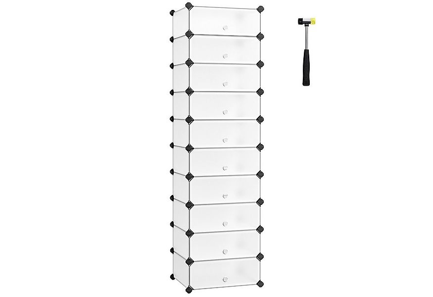 SONGMICS Schuhregal Schuhschrank, mit 10 Fächern, Fasst 20-30 Paar Schuhe günstig online kaufen