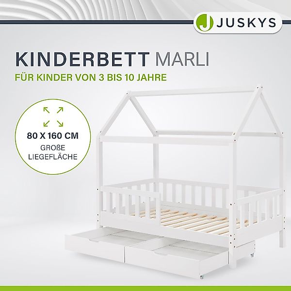 Juskys Kinderbett Marli, 80x160 cm, mit günstig online kaufen