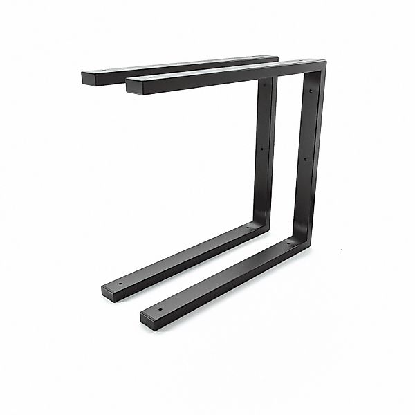 HEVVA Waschtischhalterung LAHN 45 cm Tief 2er Set Schwarz günstig online kaufen