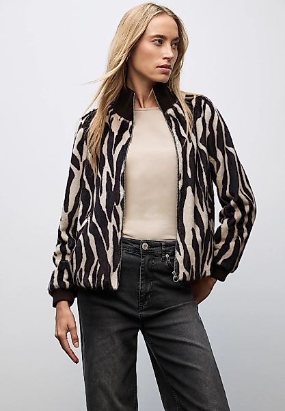 STREET ONE Blouson, ohne Kapuze, Fake Fur Zebra Blouson im Animal-Look günstig online kaufen
