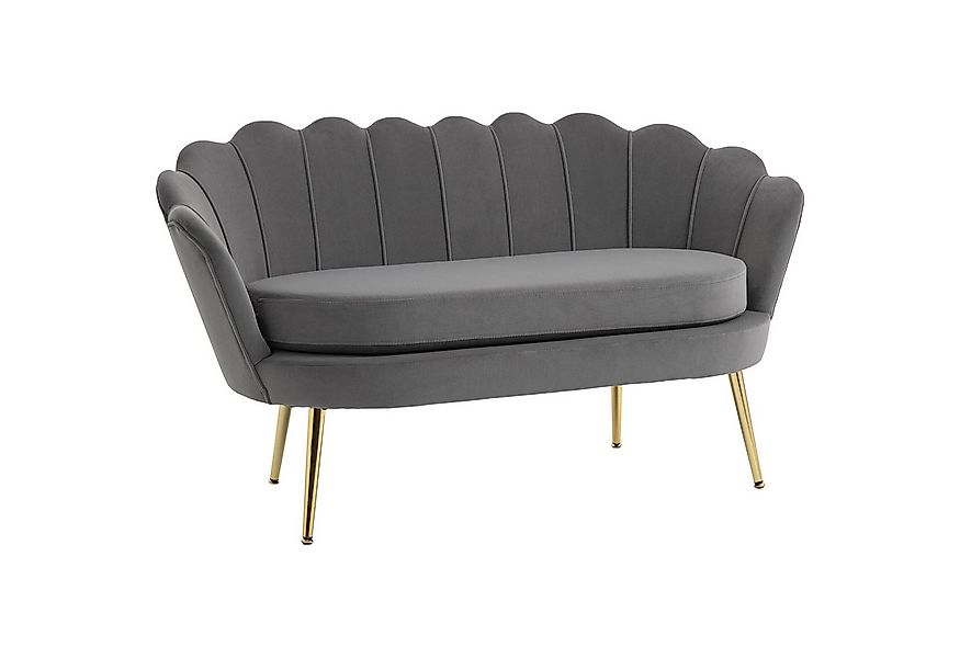 HOMCOM 2-Sitzer Loungesofa mit weichen und großzügigen Kissen, Zweisitzer 1 günstig online kaufen