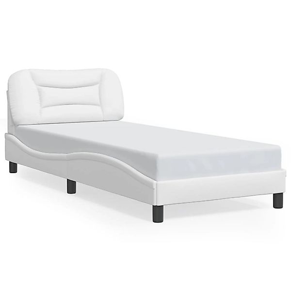 vidaXL Bettgestell ohne Matratze Hvar Weiß 90x200 cm Kunstleder 3207975 günstig online kaufen