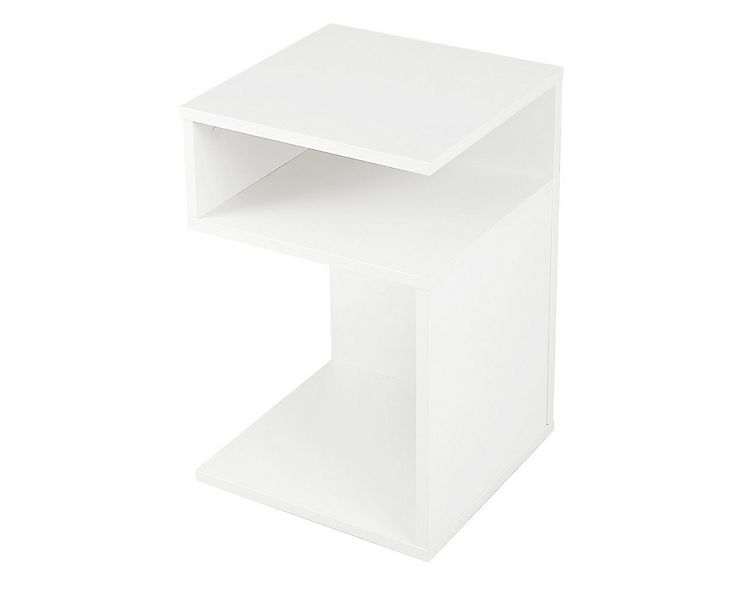 COSTWAY Beistelltisch (1-St), Holz, 3 Ebenen Nachttisch weiß, 33x33x50cm günstig online kaufen