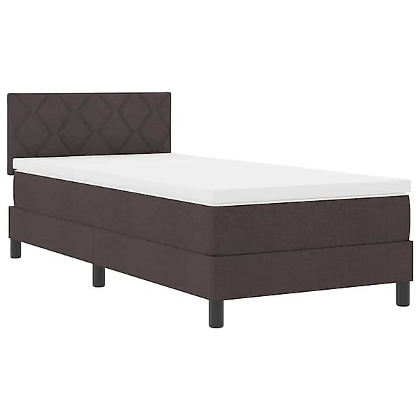 vidaXL Boxspringbett mit Matratze Dunkelbraun 90 x 190 cm Stoff 3338730 günstig online kaufen