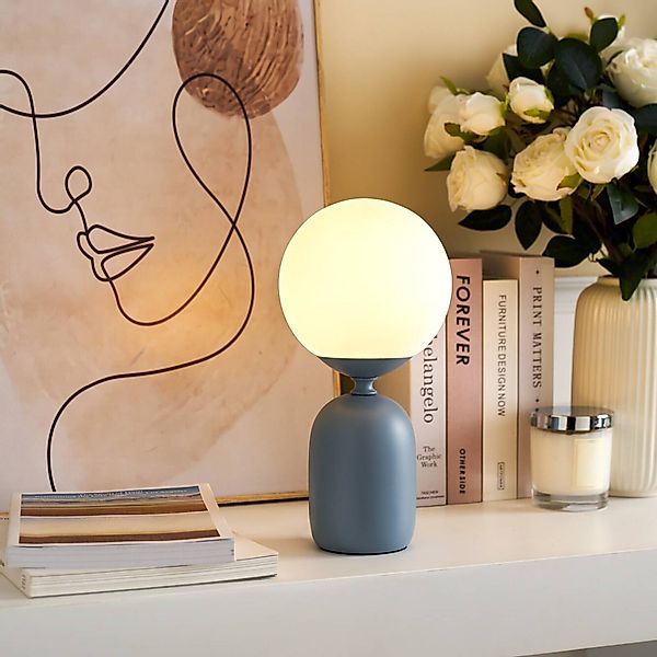 Pauleen Tischleuchte »Glowing Charm max 20W Blau/weiß Keramik«, 1 flammig, günstig online kaufen