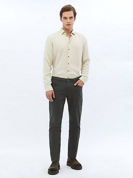 KİP Chinohose Haki Gewebte Slim Fit Freizeit Baumwollmischung Hose günstig online kaufen