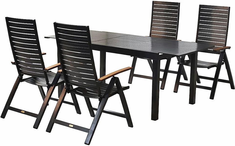 MERXX Garten-Essgruppe ""Astros"", (Set, 5 tlg., Tischplatte aus Aluminium, günstig online kaufen