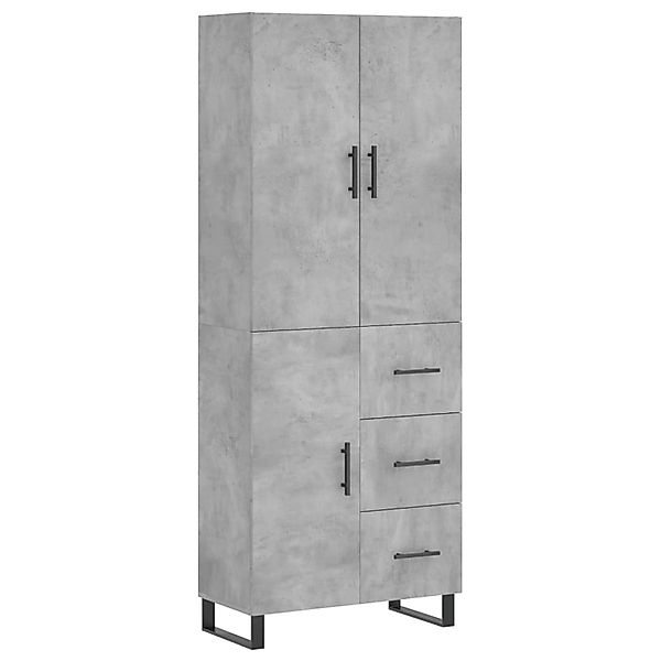 vidaXL Highboard Betongrau 69,5x34x180 cm Holzwerkstoff 3195927 günstig online kaufen