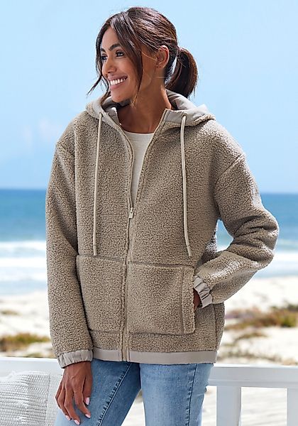 Elbsand Fleecejacke aus Teddy-Fleece- mit Kapuze günstig online kaufen