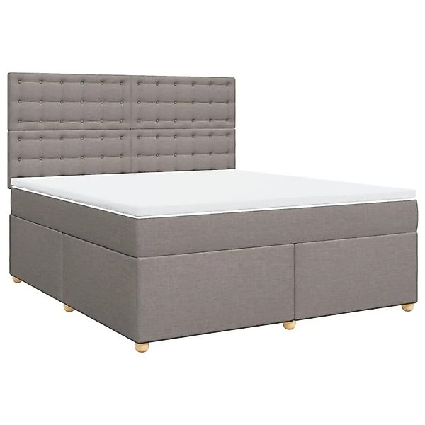 vidaXL Boxspringbett mit Matratze Taupe 180x200 cm Stoff 3291377 günstig online kaufen