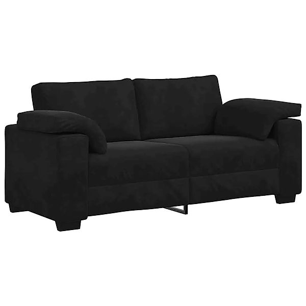 vidaXL Zweisitzer-Sofa Schwarz 140 cm Samt 4105272 günstig online kaufen